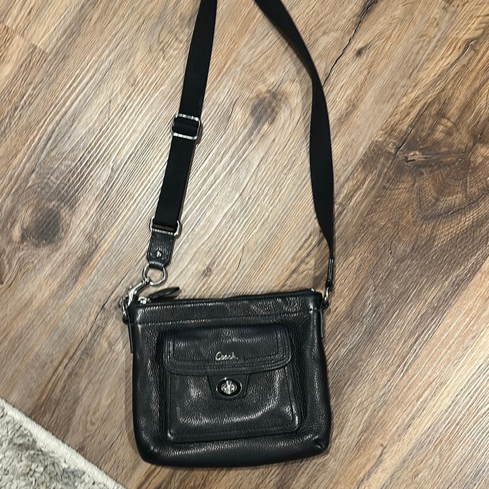 Coach Black Leather Crossbody Bag